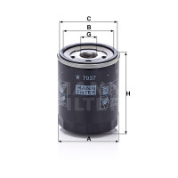 Фильтр масляный MANN-FILTER W 7037